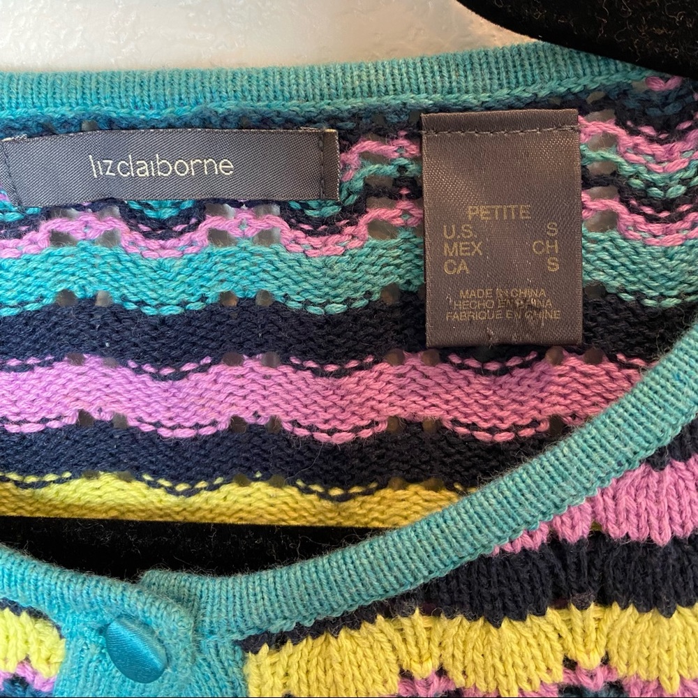Y2K zig zag striped cropped cardigan - Picture 3 of 4